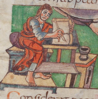 Schrijfmeubilair in Karolingische manuscripten
